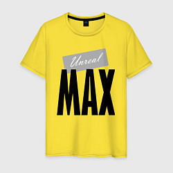 Футболка хлопковая мужская Нереальный Макс, цвет: желтый