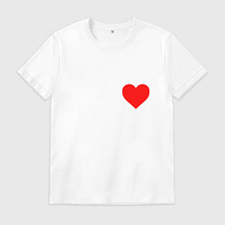 Футболка хлопковая мужская Вы украли мое сердечко, цвет: белый
