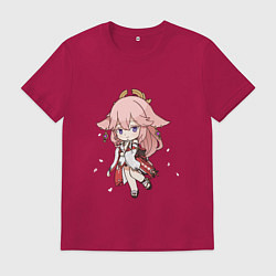 Мужская футболка Чиби лисичка Яэ Мико