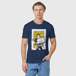 Футболка хлопковая мужская Стильный Ями, цвет: тёмно-синий — фото 2