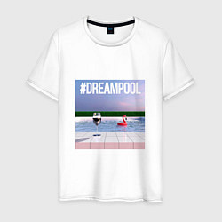 Футболка хлопковая мужская Dream Pool, цвет: белый