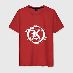 Футболка хлопковая мужская Кукрыниксы логотип, цвет: красный