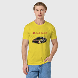 Футболка хлопковая мужская Audi Motorsport Racing team, цвет: желтый — фото 2