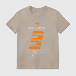Футболка хлопковая мужская Ландо Норрис 4 формула, цвет: миндальный