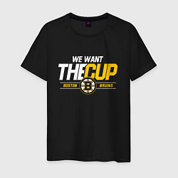 Мужская футболка Boston Bruins we want the cup