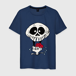 Футболка хлопковая мужская Smile Hype Skull, цвет: тёмно-синий