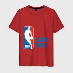 Футболка хлопковая мужская NBA Game Time, цвет: красный