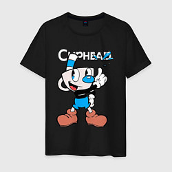 Мужская футболка Синяя чашка Cuphead