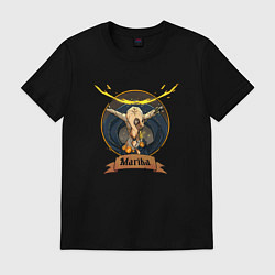Футболка хлопковая мужская Elden Ring Marika Марика, цвет: черный