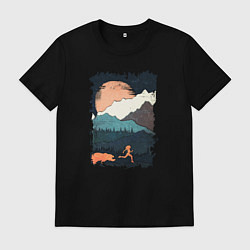 Мужская футболка Бег с Медведем