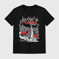 Мужская футболка Мухоморы и томатный узкорот