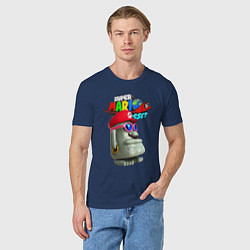 Футболка хлопковая мужская Super Mario Odyssey Nintendo Video game, цвет: тёмно-синий — фото 2