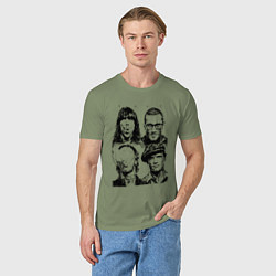 Футболка хлопковая мужская RHCP faces, цвет: авокадо — фото 2