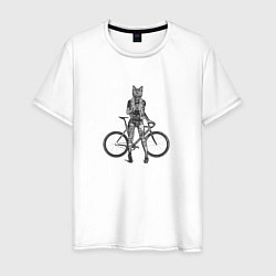 Мужская футболка Bike punk cat