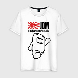 Футболка хлопковая мужская JDM Japan, цвет: белый