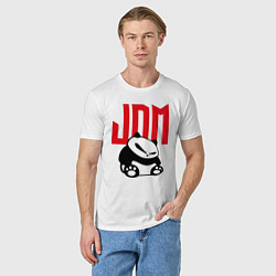 Футболка хлопковая мужская JDM Panda Japan Симпатяга, цвет: белый — фото 2