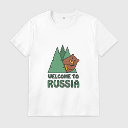 Мужская футболка Welcome - Russia