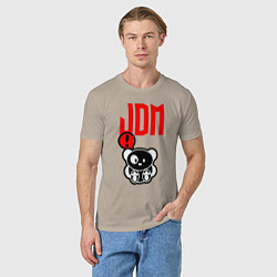 Футболка хлопковая мужская JDM Panda Japan Bear, цвет: миндальный — фото 2