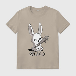 Мужская футболка Милый зайчик с дубинкой