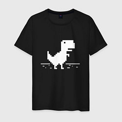 Футболка хлопковая мужская Chrome t-rex, цвет: черный