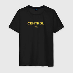 Мужская футболка Control желтый текст с камерой