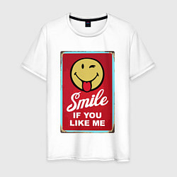 Мужская футболка Smile if you like me