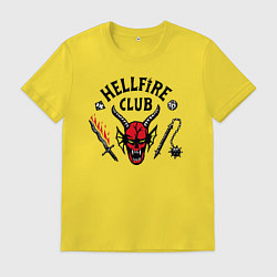 Футболка хлопковая мужская Hellfire Club Stranger Things 4, цвет: желтый
