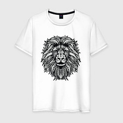 Мужская футболка Лев в стиле Мандала Mandala Lion