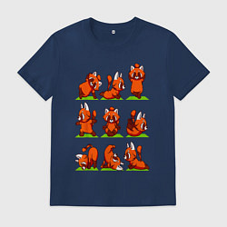 Мужская футболка Йога красной панды