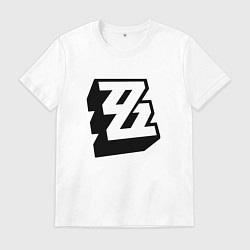 Футболка хлопковая мужская Zenless Zone Zero арт logo, цвет: белый
