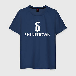 Футболка хлопковая мужская Shinedown логотип с эмблемой, цвет: тёмно-синий