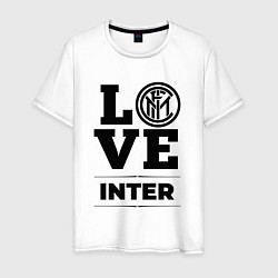 Футболка хлопковая мужская Inter Love Классика, цвет: белый