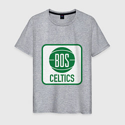 Футболка хлопковая мужская Bos Celtics, цвет: меланж