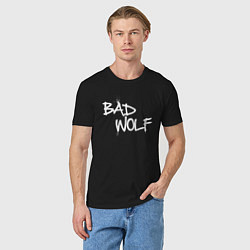 Футболка хлопковая мужская Bad Wolf злой волк, цвет: черный — фото 2
