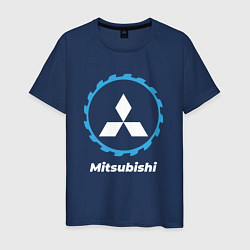 Футболка хлопковая мужская Mitsubishi в стиле Top Gear, цвет: тёмно-синий