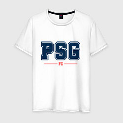 Футболка хлопковая мужская PSG FC Classic, цвет: белый