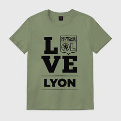Футболка хлопковая мужская Lyon Love Классика, цвет: авокадо