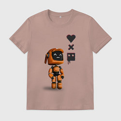 Мужская футболка Оранжевый робот с логотипом LDR