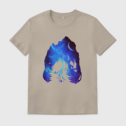 Мужская футболка Череп Тираннозавра Космос