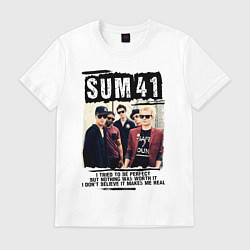 Футболка хлопковая мужская SUM 41 PIECES, цвет: белый