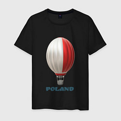 Мужская футболка 3d aerostat Polish flag