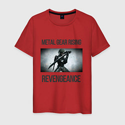 Футболка хлопковая мужская Metal Gear Rising: Revengeance - Raiden, цвет: красный