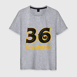 Футболка хлопковая мужская WU - 36 Chambers, цвет: меланж
