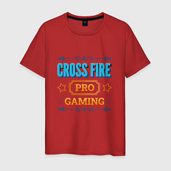 Футболка хлопковая мужская Игра Cross Fire PRO Gaming, цвет: красный