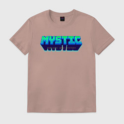 Футболка хлопковая мужская Мистический логотип, цвет: пыльно-розовый
