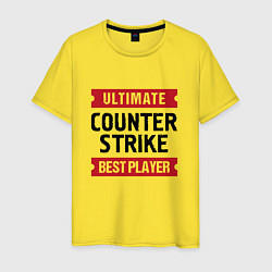 Мужская футболка Counter Strike: таблички Ultimate и Best Player