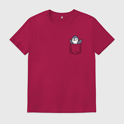 Мужская футболка Пингвин в кармашке