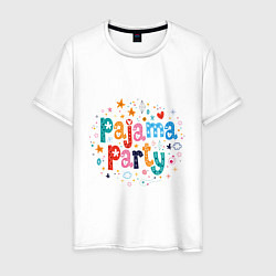 Футболка хлопковая мужская Pajama party, цвет: белый