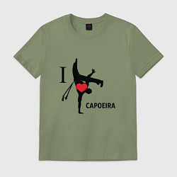 Футболка хлопковая мужская I LOVE CAPOEIRA, цвет: авокадо