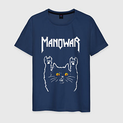 Мужская футболка Manowar rock cat